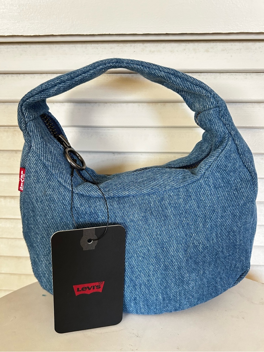 NWT Levi's Denim Mini Hobo Bag - blue indigo mid wash